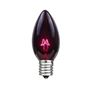 Picture of 100 C9 Christmas Light Set - Black Light Very Dark Purple Bulbs - Green Wire