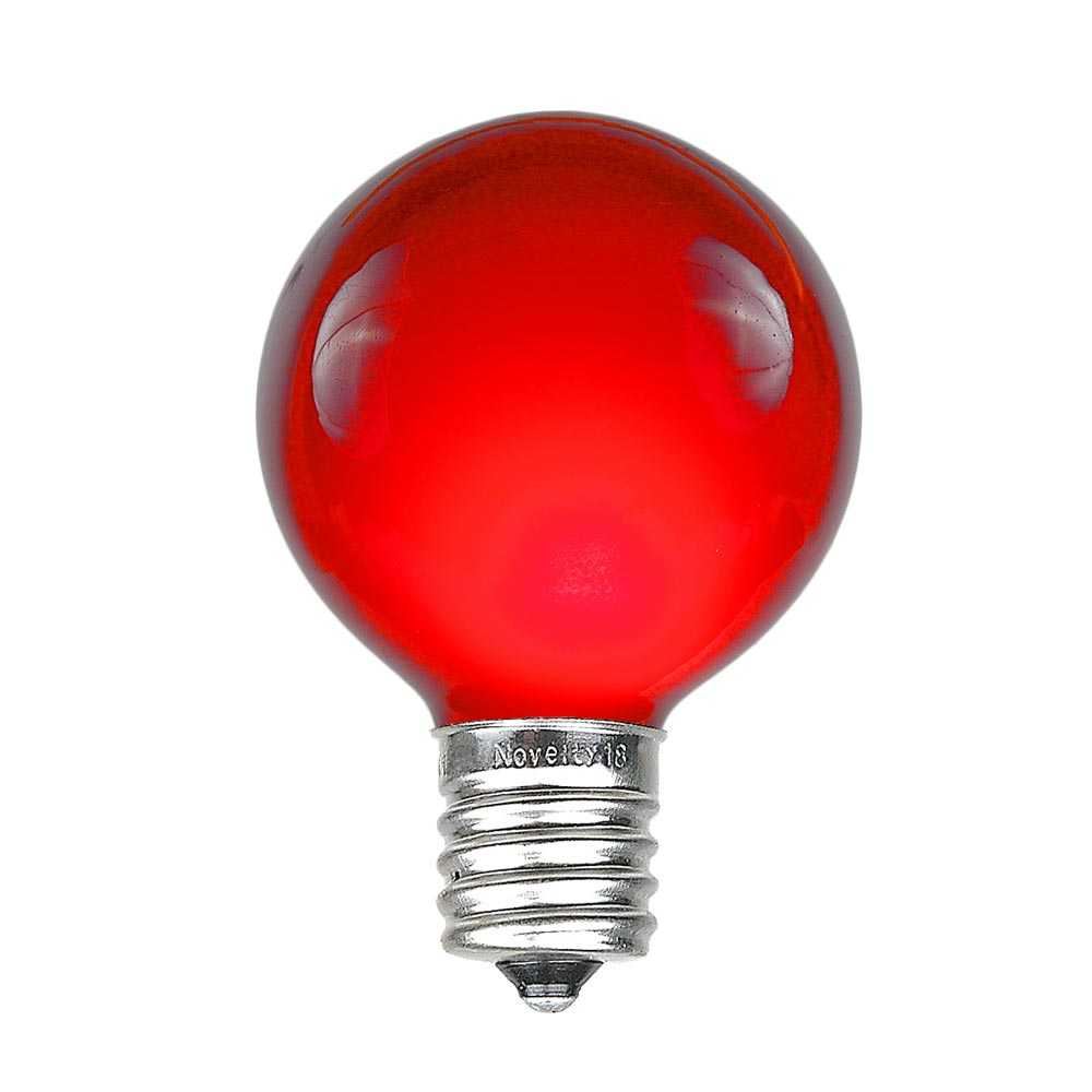 Traditional Indoor Outdoor Red Satin Globe Light Bulb Round String Light S50 New