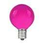 Picture of 100 G50 Globe Light String Set with Purple Bulbs on White Wire