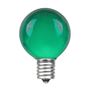 Picture of 25 G50 Globe Light String Set with Green Bulbs on White Wire
