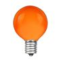 Picture of 100 G50 Globe Light String Set with Orange Bulbs on Brown Wire