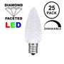Picture of Pure White C9 LED Replacement Bulbs 25 Pack 