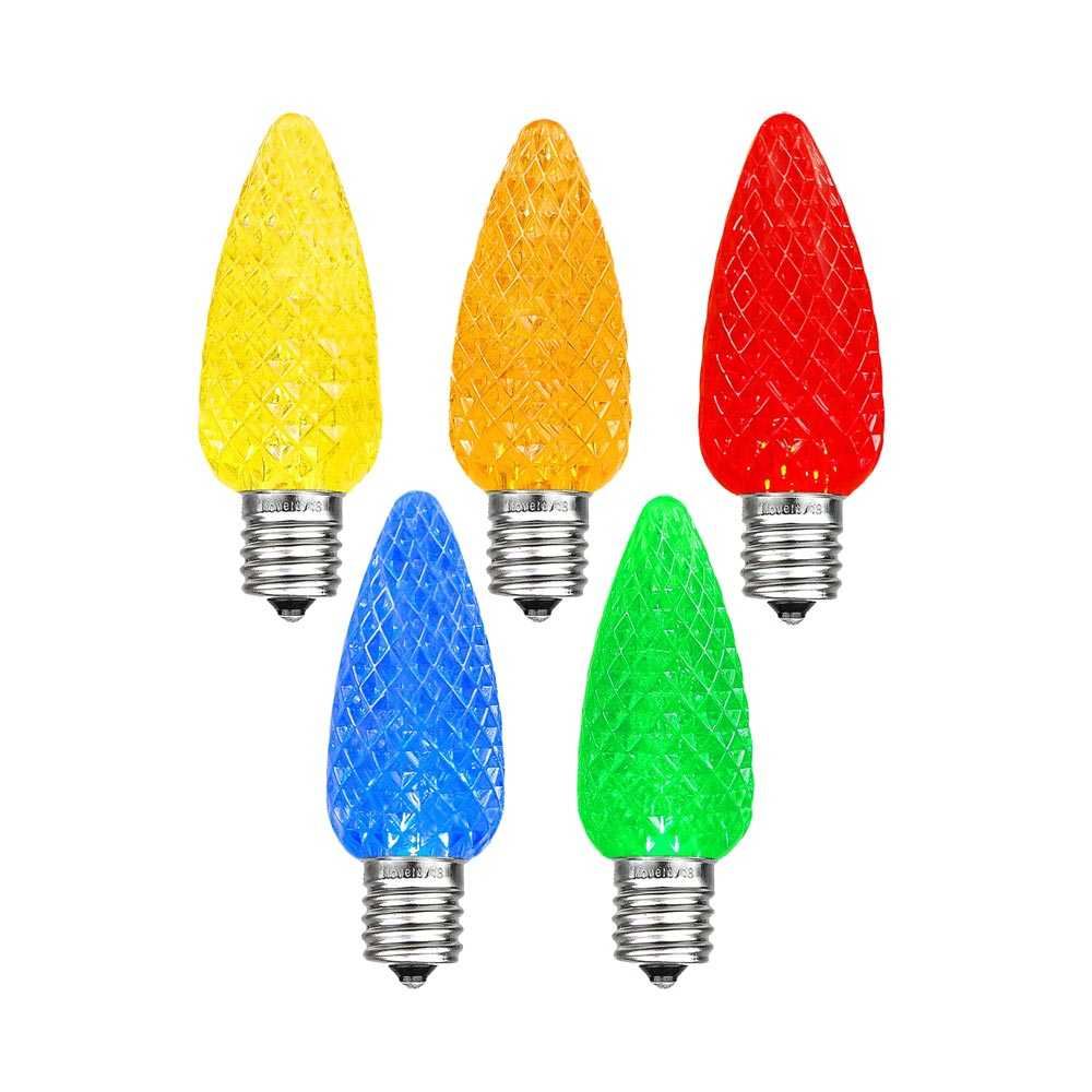 Multi-Color 5-Pk -11206-88 Christmas Lights LED Replacement Bulb Micro 