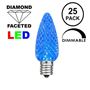 Picture of Blue C9 LED Replacement Bulbs 25 Pack 