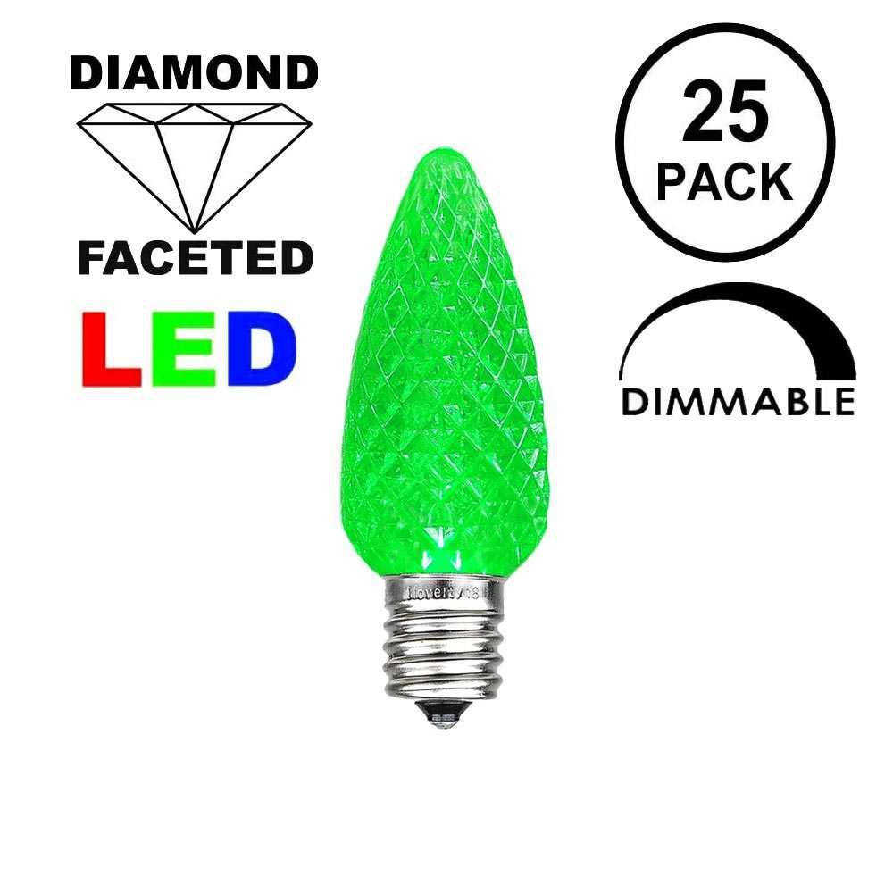 Picture of Green C7 LED Replacement Bulbs 25 Pack