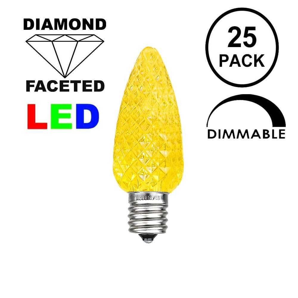 Picture of Yellow C7 LED Replacement Bulbs 25 Pack