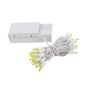 Picture of 50 LED Battery Operated Lights Yellow on White Wire
