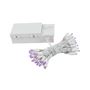 Picture of 50 LED Battery Operated Lights Purple on White Wire