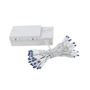 Picture of 50 LED Battery Operated Lights Blue on White Wire