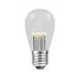 Picture of 25 LED S14 Warm White Commercial Grade Light String Set on 37.5' of Brown Wire 