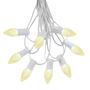 Picture of 25 Light String Set with Warm White LED C7 Bulbs on White Wire