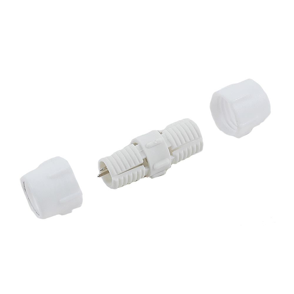 30pcs"I"Type White PVC Splice Connector  For 3/8 Inch  LED Rope Light 2 Wire 