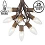 Picture of 25 Twinkling C9 Christmas Light Set - Clear - Brown Wire