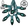 Picture of 25 Twinkling C9 Christmas Light Set - Green - Green Wire