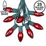 Picture of 25 Twinkling C9 Christmas Light Set - Red - Green Wire