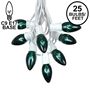 Picture of 25 Twinkling C9 Christmas Light Set - Green - White Wire