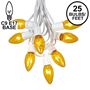 Picture of 25 Twinkling C9 Christmas Light Set - Yellow - White Wire