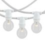 Picture of 25 Clear G30 Commercial Grade Candelabra Base Light Set - White Wire