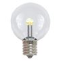 Picture of 25 Warm White LED G30 Commercial Grade Candelabra Base Light Set - White Wire