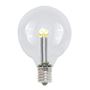 Picture of 25 Warm White LED G40 Commercial Grade Candelabra Base Light Set - White Wire