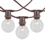 Picture of 25 Clear G50 Commercial Grade Intermediate Base Light Set - Brown Wire