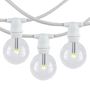 Picture of 100 Warm White LED G40 Commercial Grade Candelabra Base Light Set - White Wire