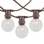 Picture of 80 Clear G50 Commercial Grade Intermediate Base Light Set - Brown Wire