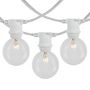 Picture of 80 Clear G50 Commercial Grade Intermediate Base Light Set - White Wire
