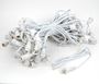 Picture of 80 Warm White G50 LED Suspended Commercial Grade Intermediate Base Light Set - White Wire