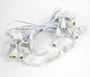 Picture of 25 Warm White G50 Suspended Commercial Grade Intermediate Base Light Set - White Wire