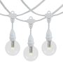 Picture of 25 Warm White G50 Suspended Commercial Grade Intermediate Base Light Set - White Wire