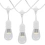 Picture of 25 LED S14 Warm White Commercial Grade Suspended Light String Set on 37.5' of White Wire 