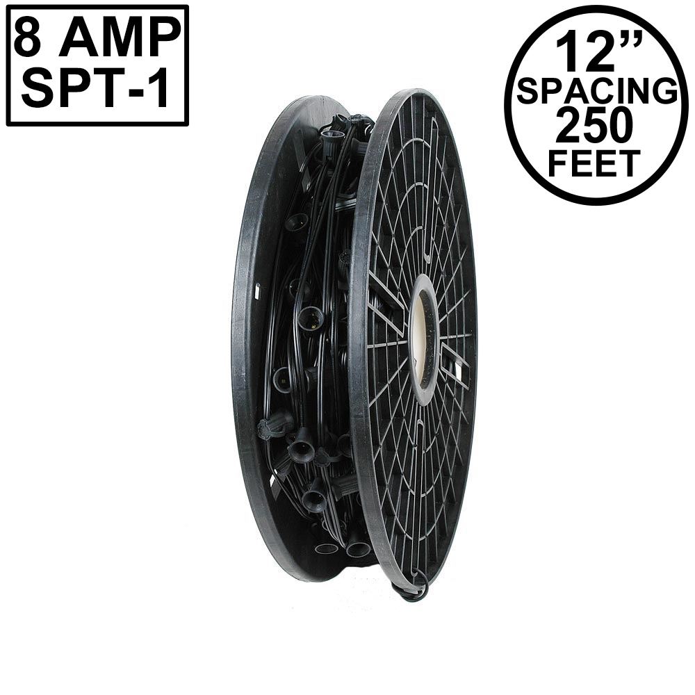 Picture of C7 250 Spool 12" Spacing 8 Amp Black Wire