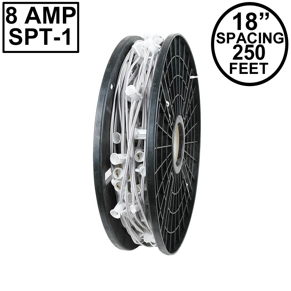Picture of Premium Commercial Grade 250 Spool 18" Spacing 8 Amp White Wire