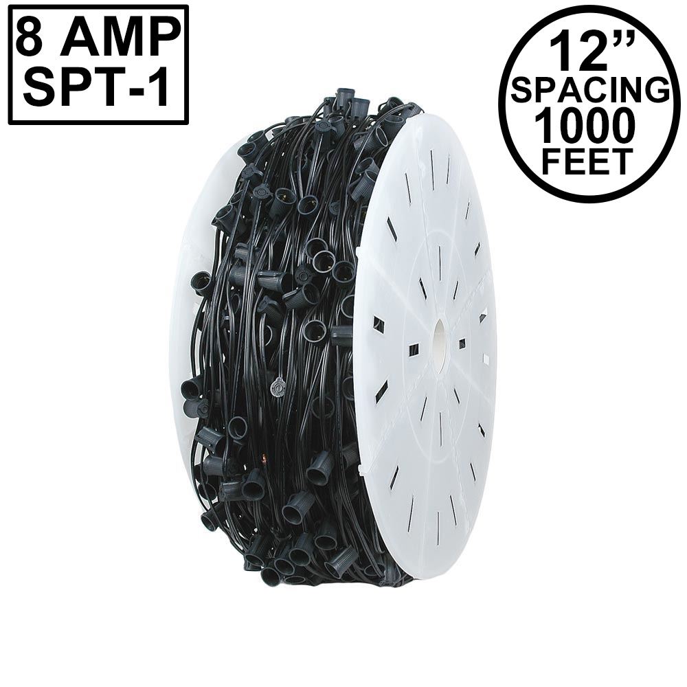 Picture of Premium Commercial Grade C7 1000 Spool 12" Spacing 8 Amp Black Wire