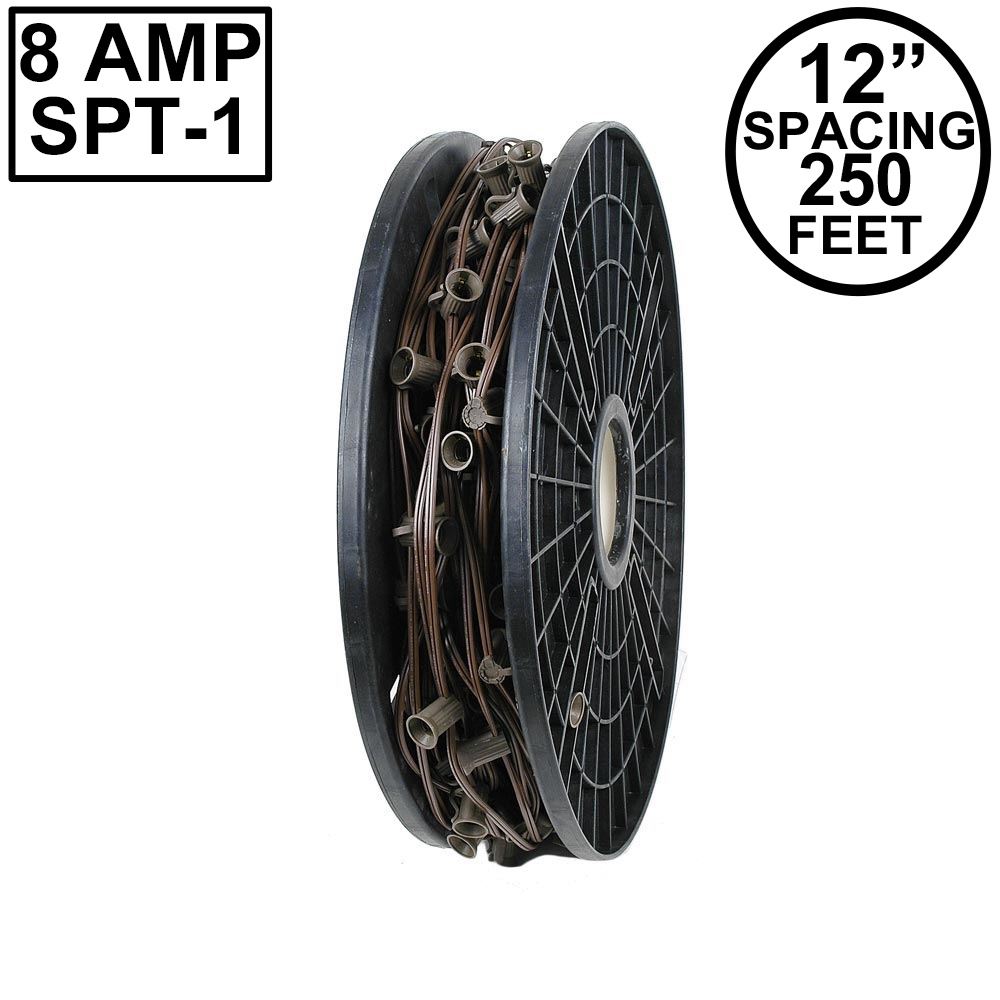 Picture of C9 250' Spool 12" Spacing 8 Amp Brown Wire