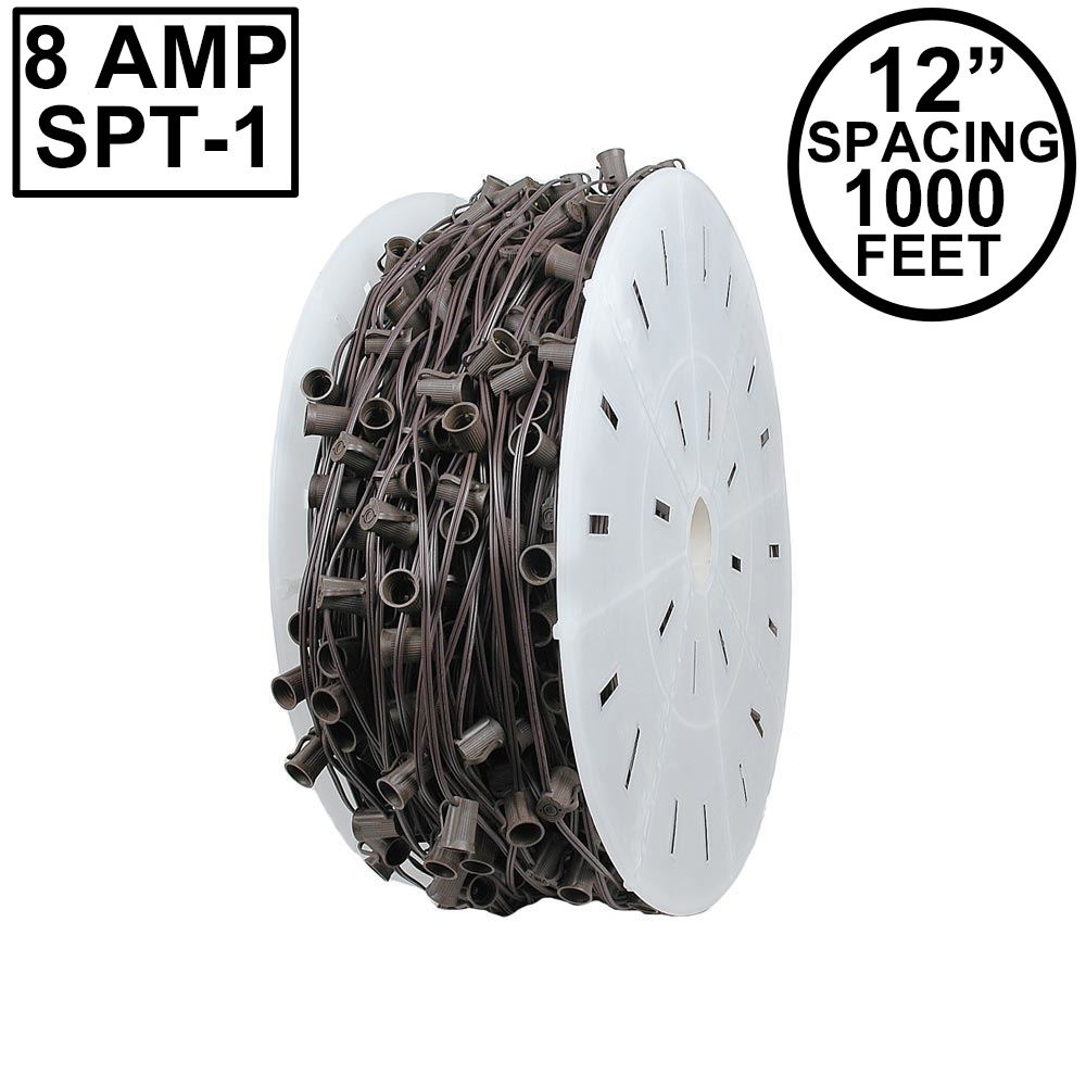 Picture of Premium Commercial Grade C9 1000' Spool 12" Spacing 8 Amp Brown Wire
