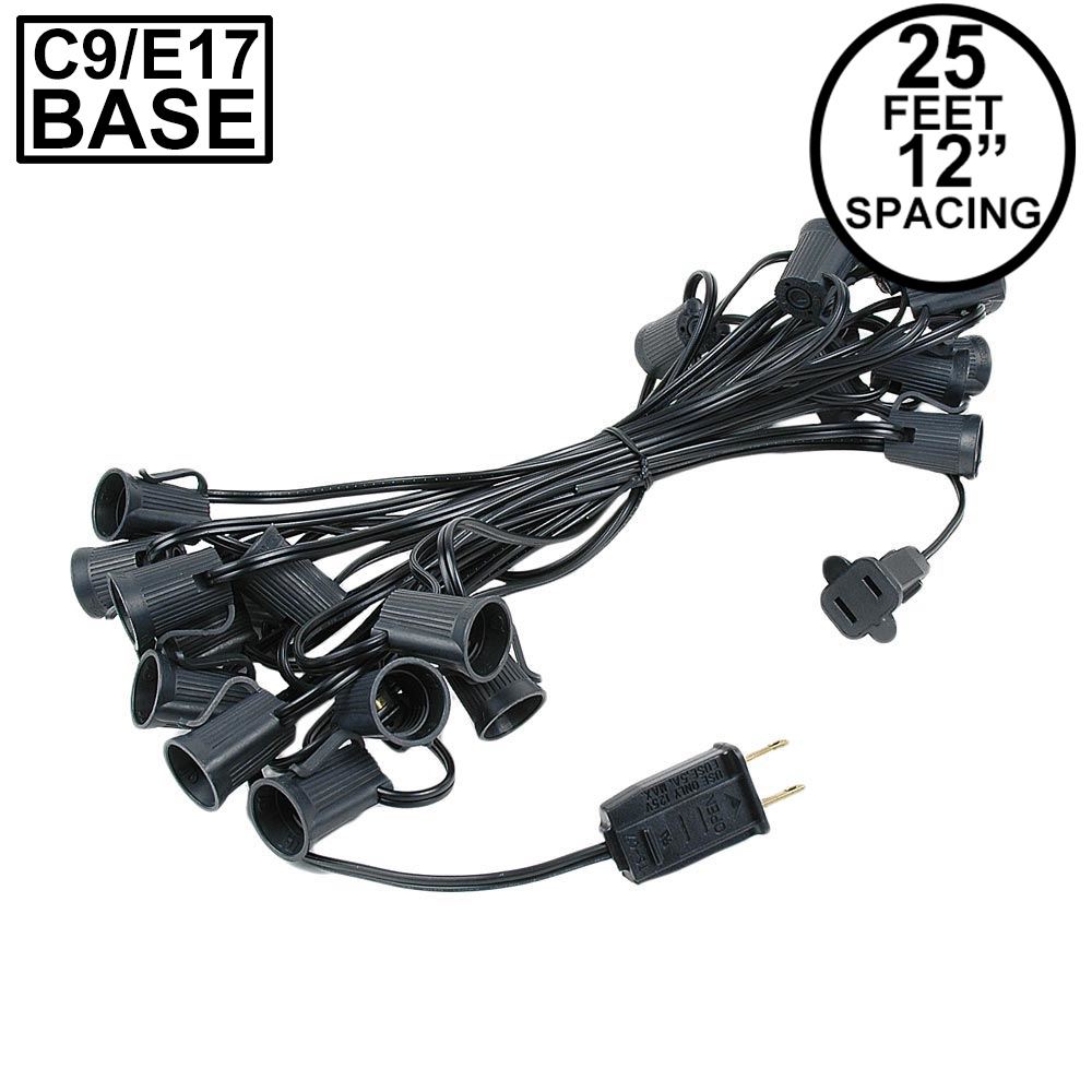 Picture of C9 25' Stringers 12" Spacing Black Wire