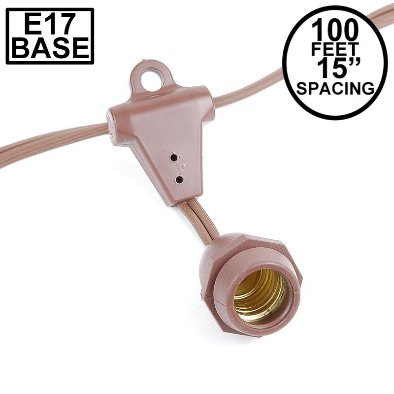 Picture of 100' Suspended Brown Commercial Grade Stringer 80 Intermediate (e17) Base Sockets
