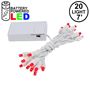 Picture of 20 LED Battery Operated Lights Red White Wire