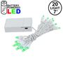 Picture of 20 LED Battery Operated Lights Green White Wire