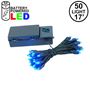 Picture of 50 LED Battery Operated Lights Blue Green Wire
