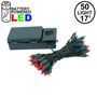 Picture of 50 LED Battery Operated Lights Red Green Wire