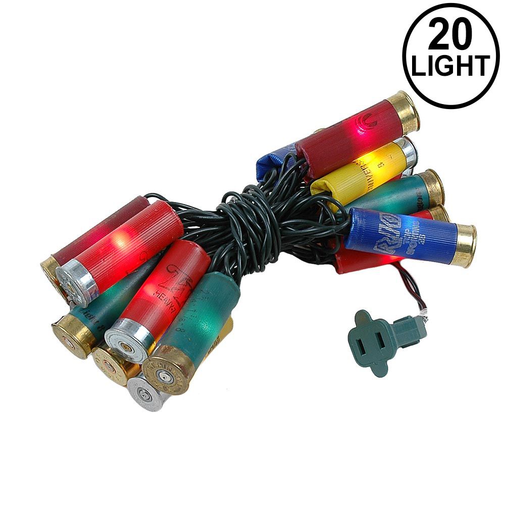 Picture of Shotgun Shell Lights Multi Green Wire