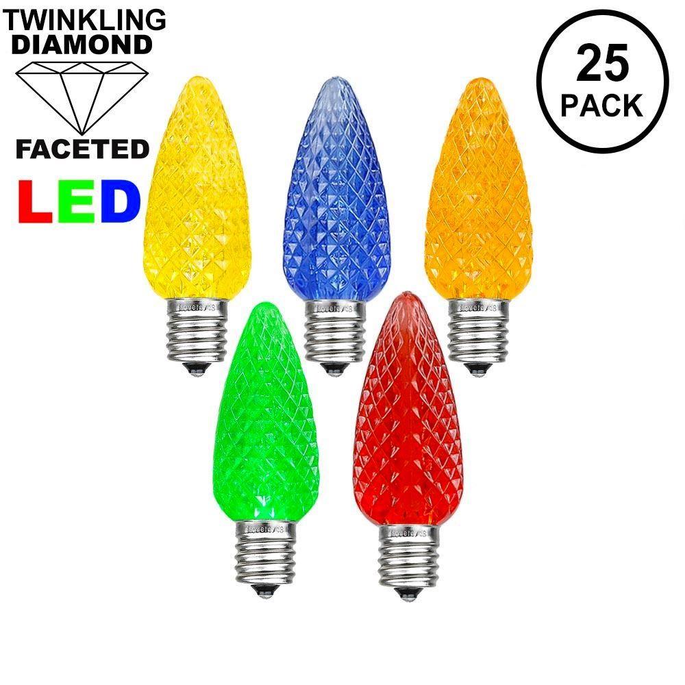 Picture of Twinkle Multi C7 LED Replacement Bulbs 25 Pack