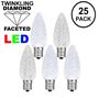 Picture of Twinkle Pure White C7 LED Replacement Bulbs 25 Pack