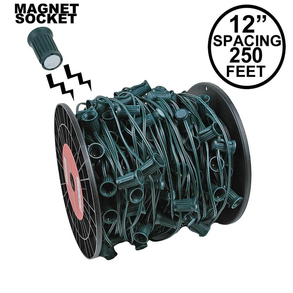 Picture of C7 Magnetic 250' Spool 12" Spacing Green Wire