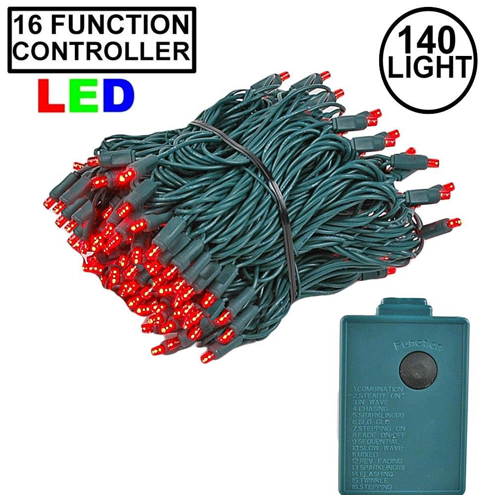 Picture of  Red 140 LED Multi Function Chasing Christmas Lights 