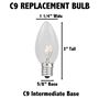 Picture of Amber/Orange Transparent C9 7 Watt Replacement Bulbs 25 Pack