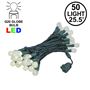 Picture of G20 50 LED Bubble Warm White 6" Spacing Green Wire